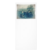 Land Army Woman Driving Tractor Rack Card