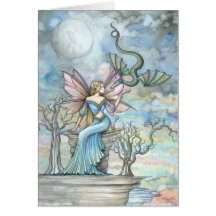 Land Beyond Fairy Dragon Greeting Card