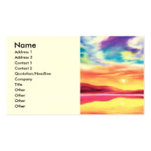 Landscape Sunset Lake Scene - Multi Business Card Template