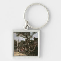 Landscape with Bridge, c.1628 Keychain