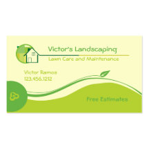Landscaping and Lawn Care Business Card