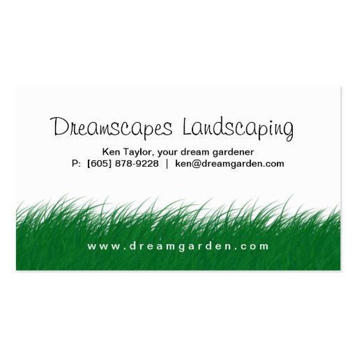 Lawn Care Business Cards Designs