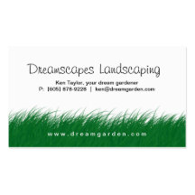 Landscaping Lawn Care Wild Grass Business Card