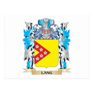 lang crest family postcard arms coat postcards