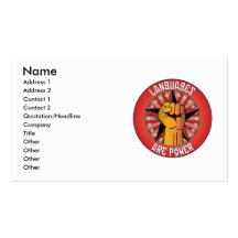 Languages Are Power Business Card Template