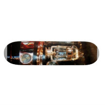 Lantern and Gauges on Fire Truck Skate Board Decks