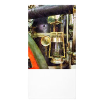Lantern on Fire Truck Photo Card