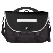 Laptop bag white line on black