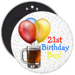 Large-21st Birthday Boy! buttons