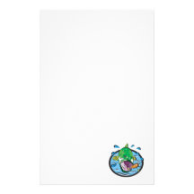 Large Mouth Bass 2 Stationery Paper