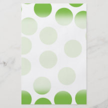 Large Pea Green Dots on White. Flyer Design