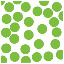 Large Pea Green Dots on White. Photo Cutouts