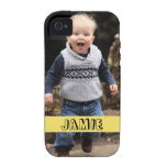 Large photo personalise your own yellow band Case-Mate iPhone 4 covers