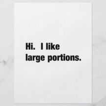Large Portions Full Colour Flyer