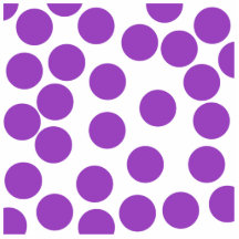 Large Purple Dots on White. Photo Sculptures