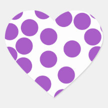 Large Purple Dots on White. Stickers