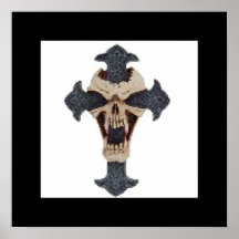 Large Skull Cross Poster