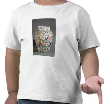 Large vase decorated with five colours t-shirts