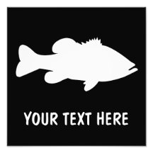 Largemouth Bass Fishing template Photograph