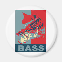 Largemouth Bass Iconised Fridge Magnets