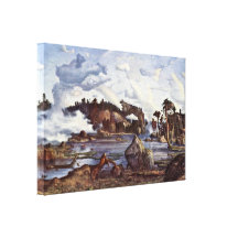 Lars Hertervig - Forest Lake Canvas Print