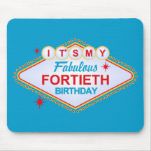 Las Vegas 40th Birthday Mouse Mat