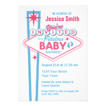 Las Vegas Baby Shower Invitations
