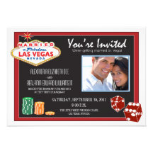 Las Vegas Destination Wedding Invitation (red)