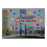 Las Vegas Happy Birthday Card with Balloons