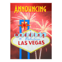 Las Vegas Marriage with Reception Invite