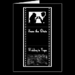 Las Vegas Movie Film Save the Date Card Strip cards