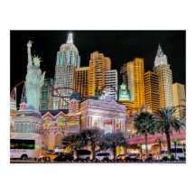Las Vegas New York - New York Postcard