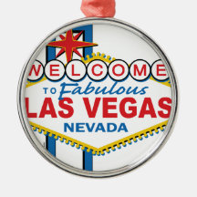Las Vegas Retro Sign Christmas Tree Ornament