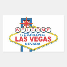 Las Vegas Retro Sign Rectangle Sticker