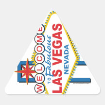 Las Vegas Retro Sign Triangle Sticker