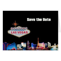 Las Vegas Save the Date Card with LV Logo