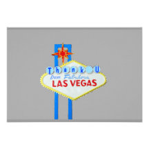 Las Vegas Special Event  Thank You Notes Personalized Invitation