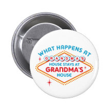 Las Vegas Stays At Grandma's Pinback Button