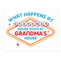 Las Vegas Stays At Grandma's Post Card