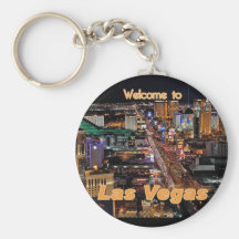 Las Vegas Strip at Night Keychain