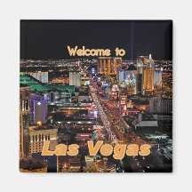 Las Vegas Strip at Night Refrigerator Magnet