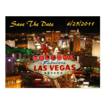 Las Vegas Strip Save The Date Postcard