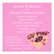 Las Vegas Weddings Pink Heart Announcement