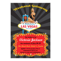 Las Vegas Weekend Getaway Party Invitations