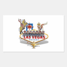 Las Vegas Welcome Sign Rectangular Stickers