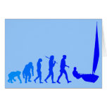 laser sailing sailors blue sail gifts and tees card