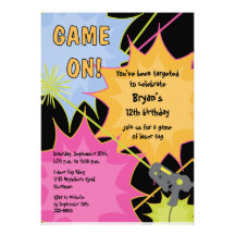 Laser Tag Birthday Invitation
