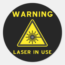 Laser Warning Symbol Sticker