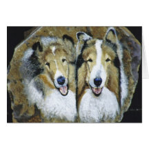 "Lassie and Lad" Greeting Card