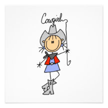 Lasso Cowgirl T-shirts and Gifts Personalized Announcement